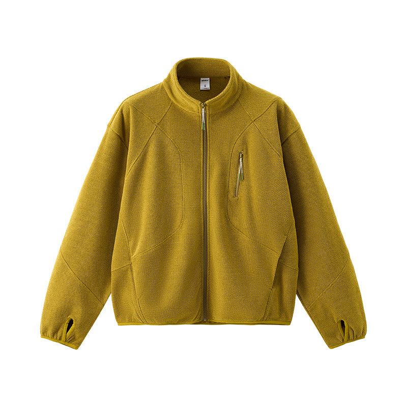 Outdoor Honeycomb  Fleece-Lined Sports Jacket