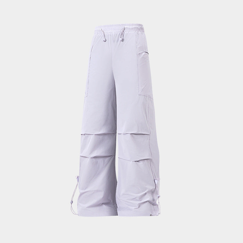 WENHOUU Women's Adjustable‑Cuff Paratrooper Cargo Pants Waterproof Windproof Outdoor Hiking Trousers