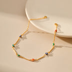 Evil Eye Popular Colored Oil Drip Anklet