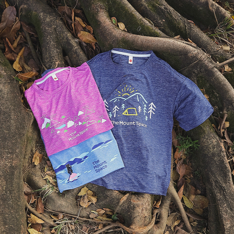Mountain Style Nature Print Quick-Dry Short Sleeve T-Shirt