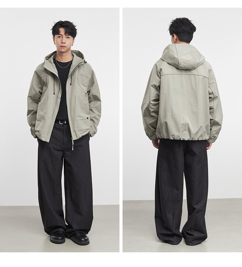 Men's Autumn Jacket Hooded Jacket Men's Simple Trend American Outdoor Jacket Top