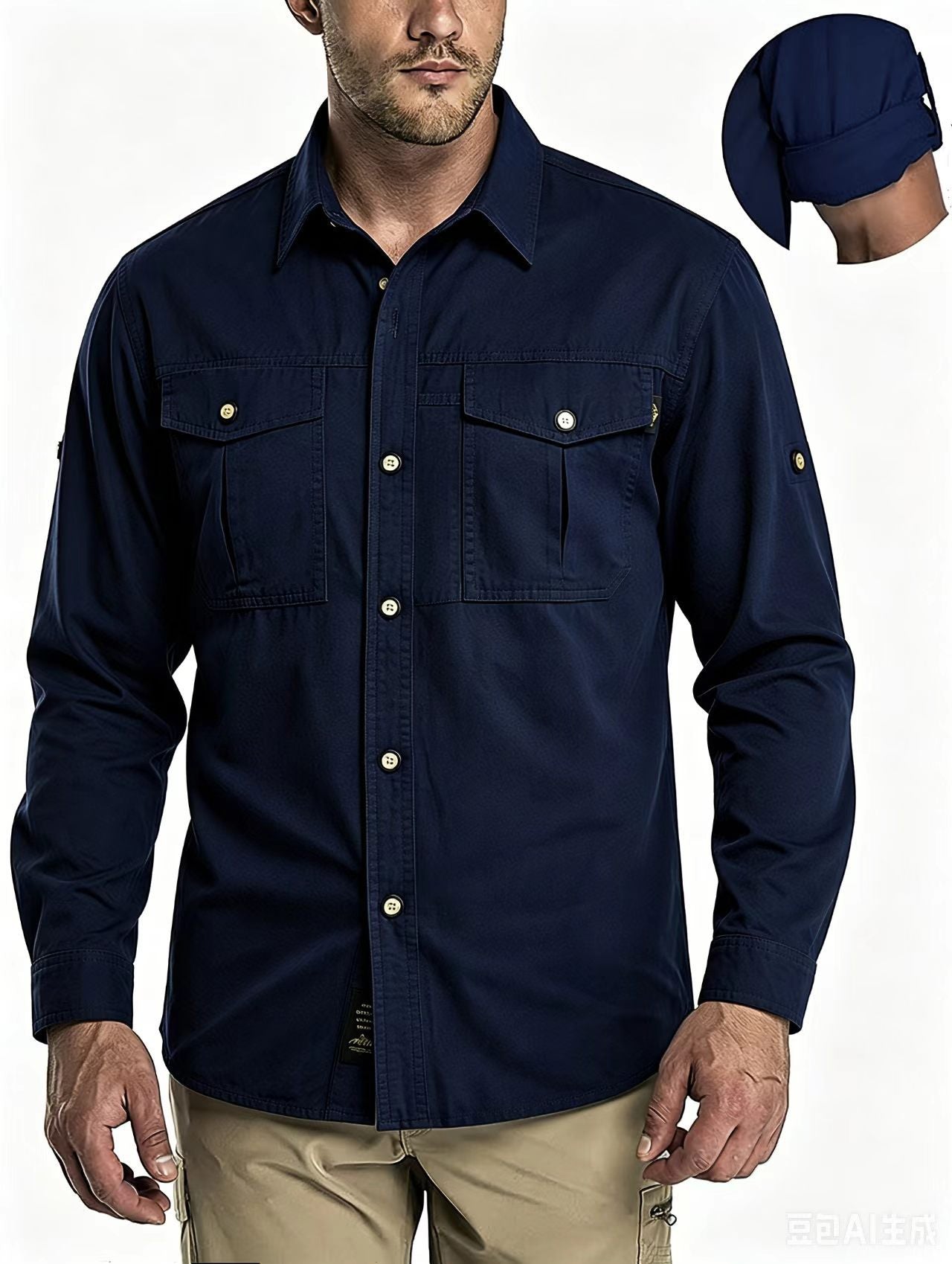 Outdoor Adventure Fishing Long-Sleeve Utility Shirt