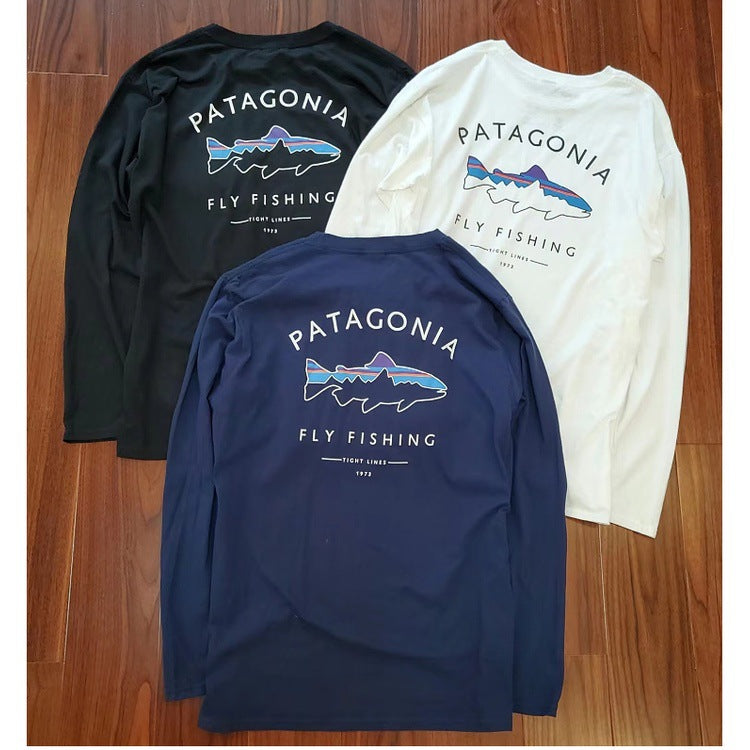 Patagonia Outdoor Series Flying Fish Long-Sleeve Cotton T-Shirt