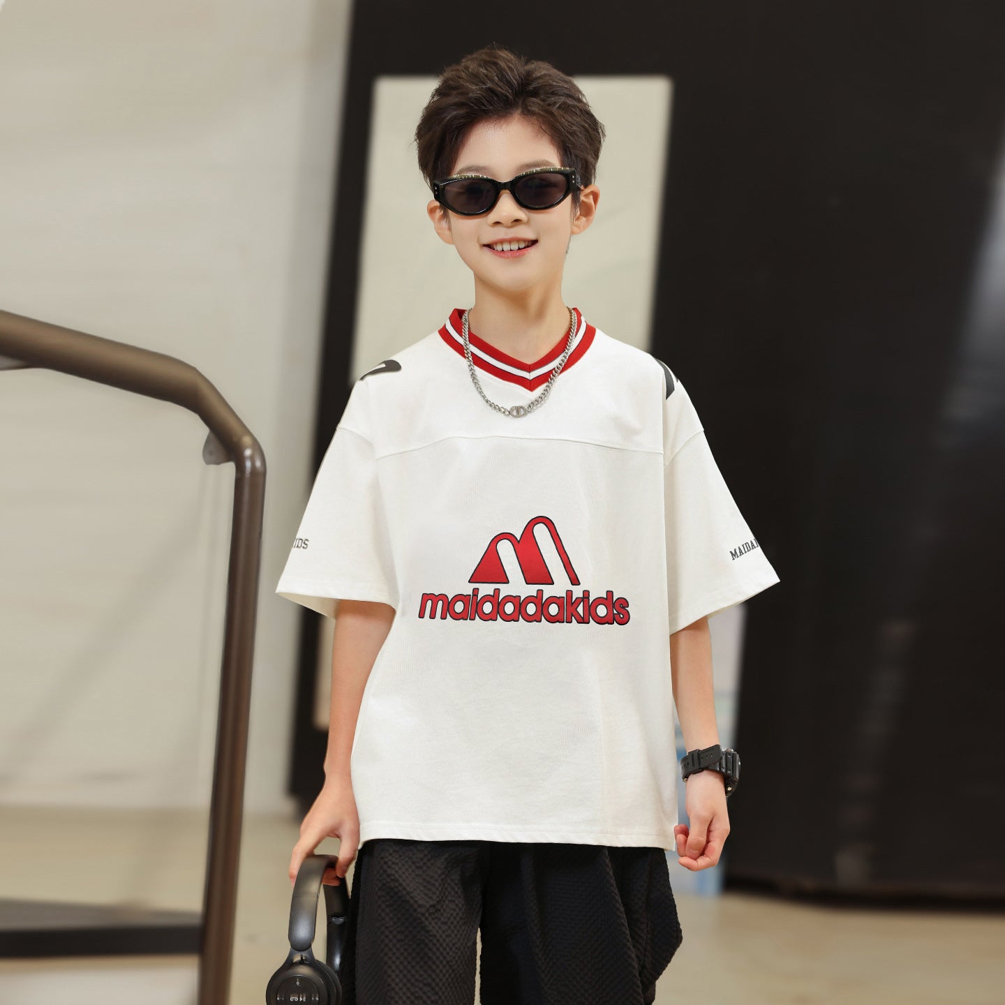 Trendy Letter Design | Soft Cotton Korean Style Tee for Boys