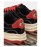 Tiger head dissolving design, shell head platform casual board shoes, couple trendy shoes