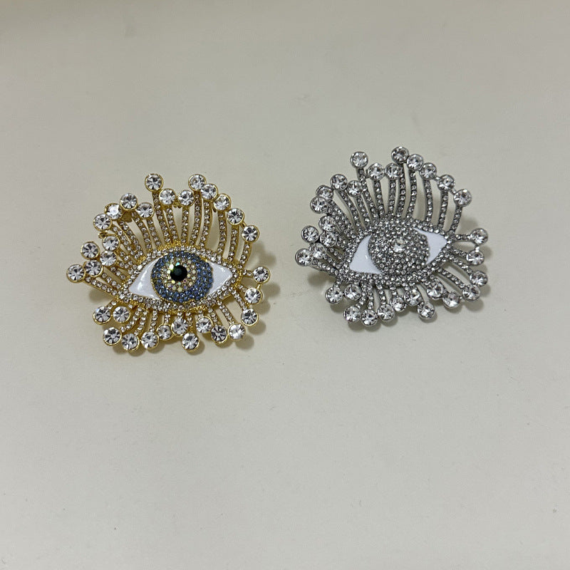 Heavy Industry Evil Eye Sparkling Sunflower Brooch