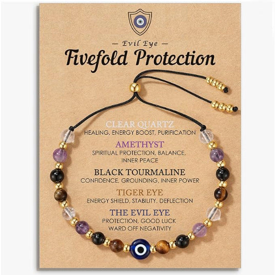 Evil Eye Pull-out Crystal Bracelet