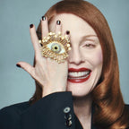 Heavy Industry Evil Eye Sparkling Sunflower Brooch