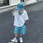Boys' Summer Cooling Short-Sleeve Athletic Two-Piece Set