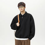 Men's Lapel Letter Sweater/Fleece Shirt (Autumn Style)