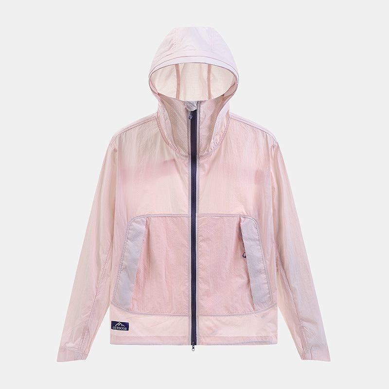 Unisex Ice Silk UPF50+ Sun Protection Jacket Lightweight Breathable Outdoor Anti‑UV Sun Shirt