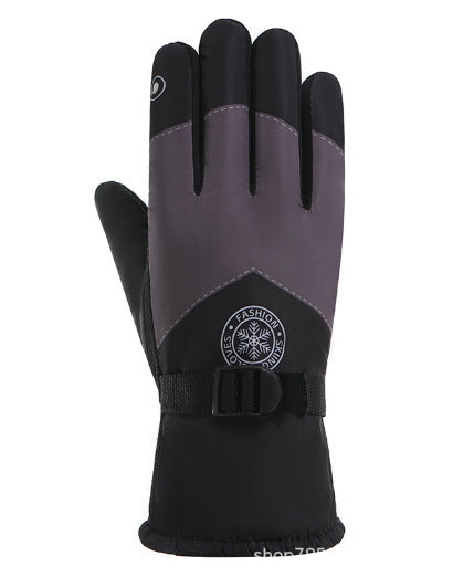 Winter Fleece-Lined Thickened Gloves - Touchscreen Ski Outdoor Cycling Windproof Warm