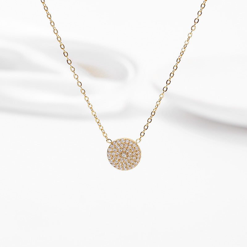 Titanium Steel Diamond-Studded Evil Eye Necklace