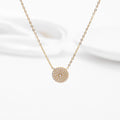 Titanium Steel Diamond-Studded Evil Eye Necklace
