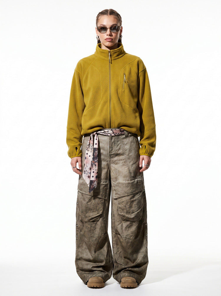 Outdoor Honeycomb  Fleece-Lined Sports Jacket