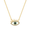 Evil Eye Pendant Sterling Silver Necklace