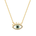 Evil Eye Pendant Sterling Silver Necklace