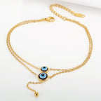 Evil Eye Anklet Titanium Steel Casual Foot Charm