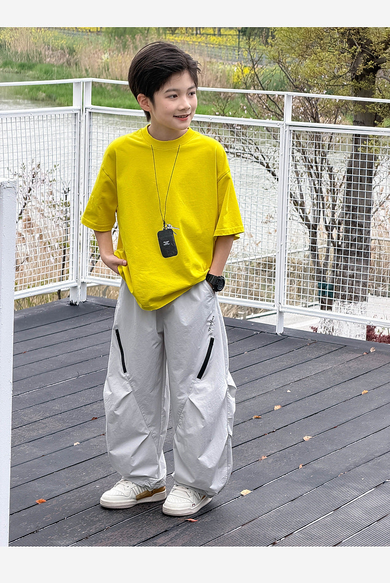 Big Kids Summer Casual Curved Trousers