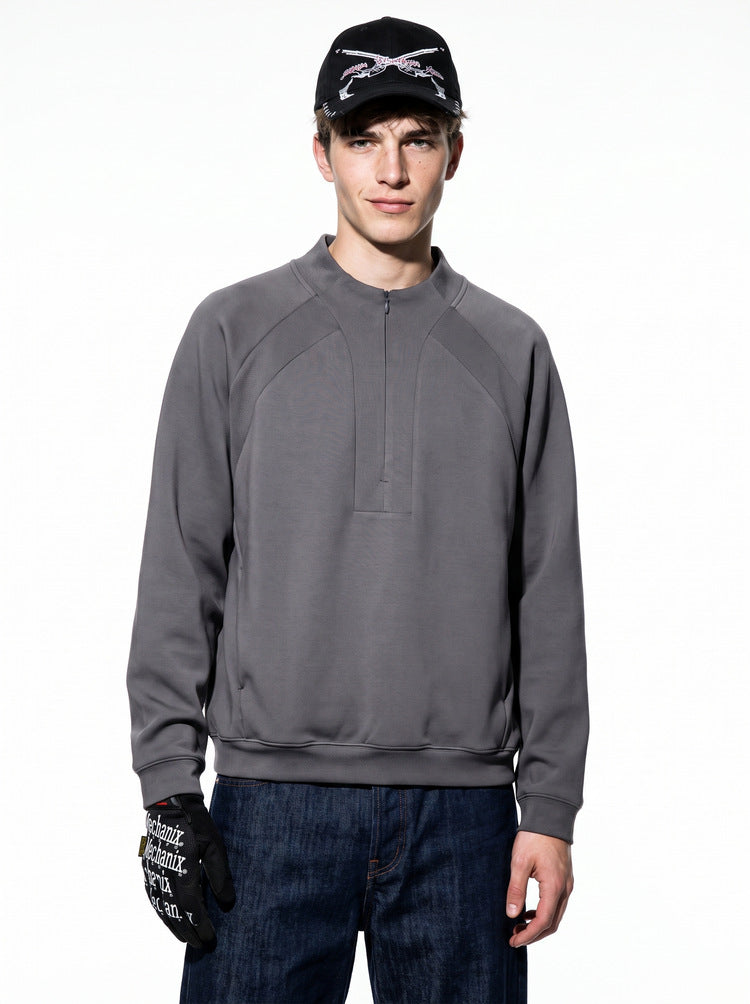 Men's LYCRA® Long‑Sleeve Half‑Zip Windproof Sweatshirt