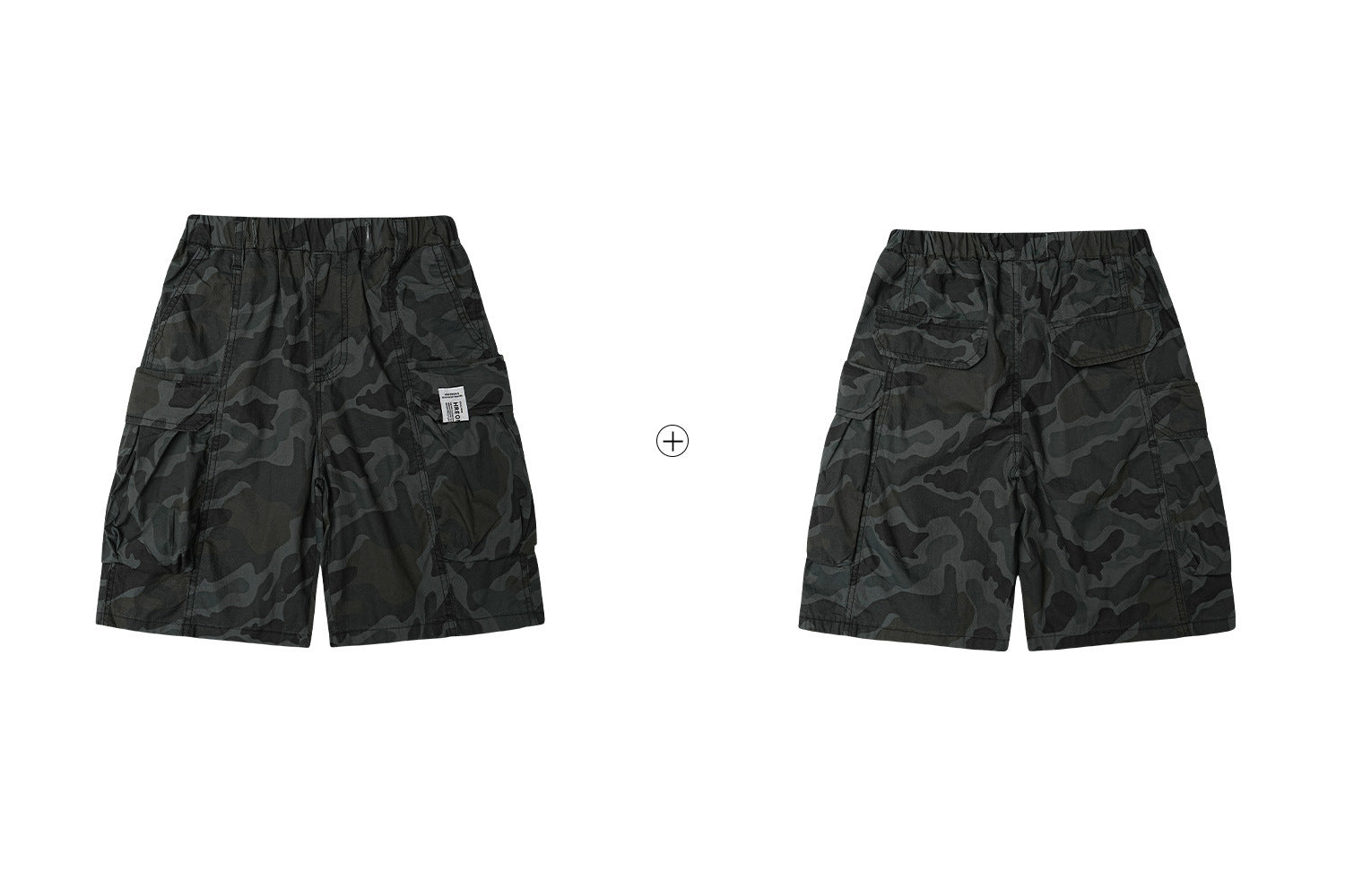 Boys' Quick-Drying Camouflage Cargo Shorts for Outdoor Sports