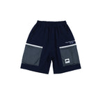 Minimalist Color Block Splicing Shorts, Mountain Style