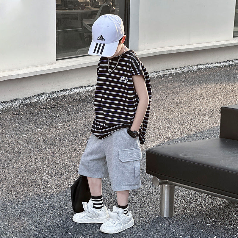 Striped Cotton Boys Summer Sleeveless Vest