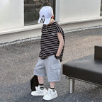 Striped Cotton Boys Summer Sleeveless Vest
