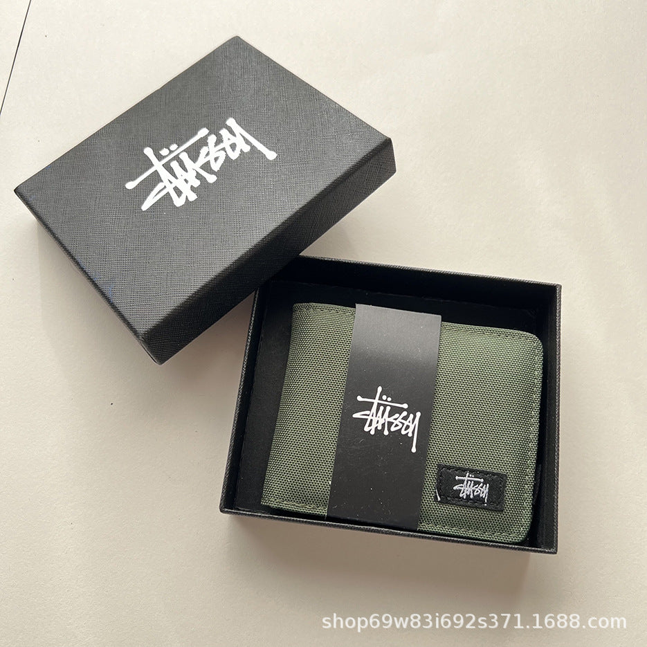 Stüssy short wallet, Oxford cloth short half off
