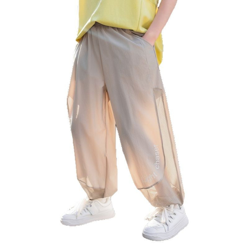 Summer Boys' Breathable Long Pants Sun Protection & Quick-Drying