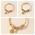 DIY Beaded Evil Eye Tree of Life Pendant Bracelet