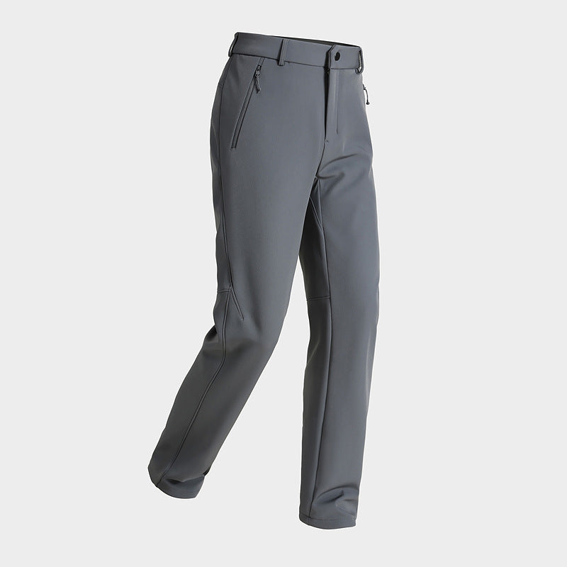 WENHOUU Fleece Lined Softshell Hiking Pants, Water & Wind Resistant for Men & Women