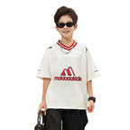 Trendy Letter Design | Soft Cotton Korean Style Tee for Boys