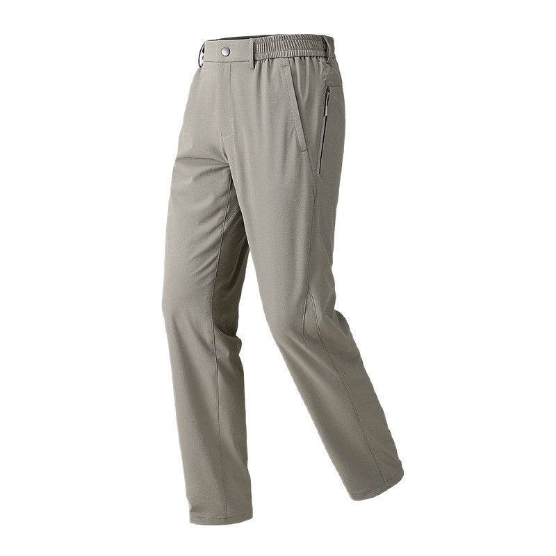KAILAS Men's Quick‑Dry Sun Protection Outdoor Pants, Elastic Hook‑and‑Bar Waist Zipper Pockets Wear‑Resistant Trousers