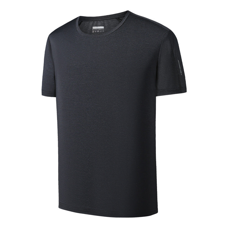 Men's Ice‑Silk Quick Dry Outdoor T‑Shirt Summer Loose Short Sleeve Tee