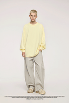 Men's Asut Dyed Curved Workwear Pants, Fall Cotton Vintage Boxy Fit Casual Trousers