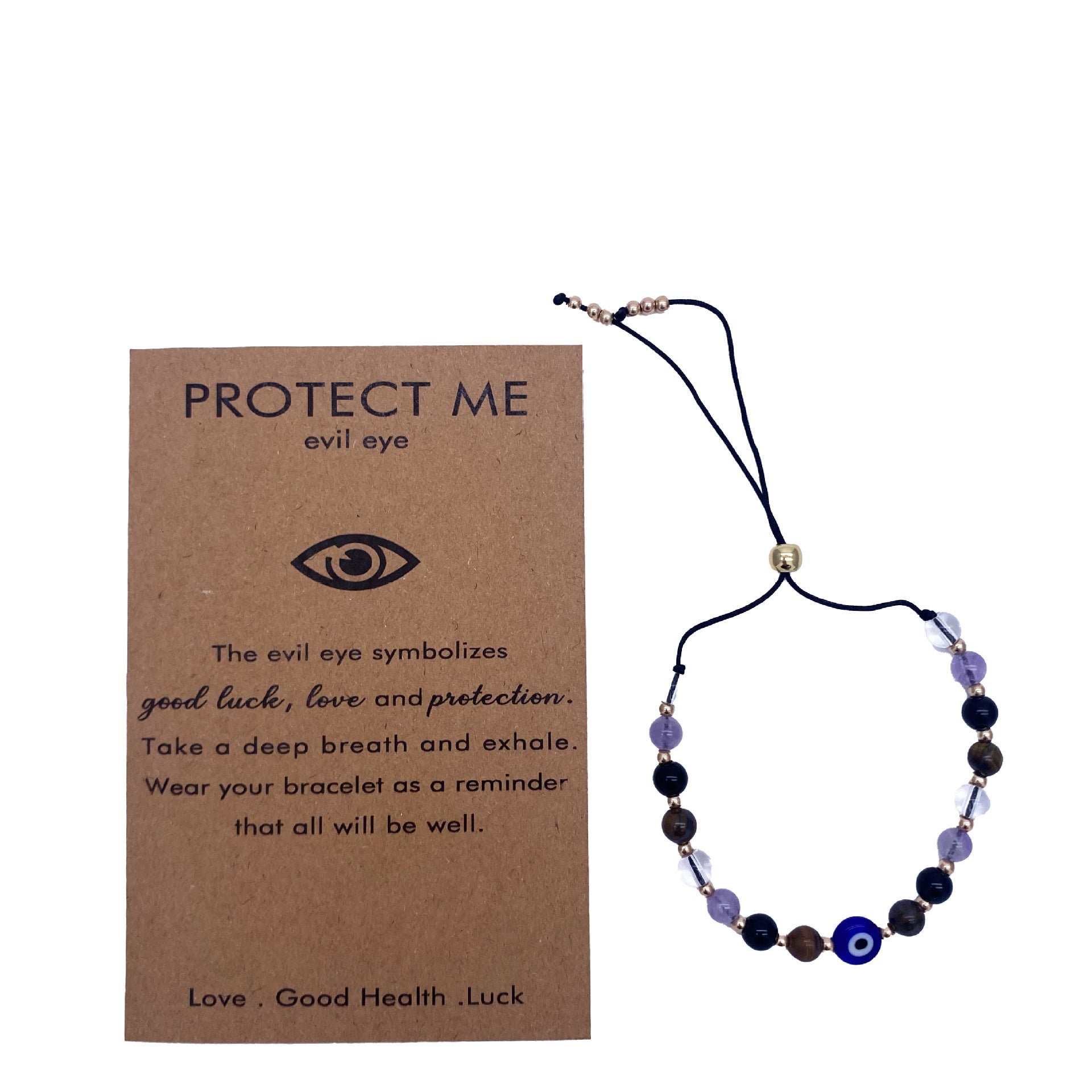 Evil Eye Pull-out Crystal Bracelet