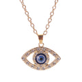 Blue Micro-Pavé Zircon Evil Eye Necklace