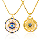 Evil Eye Necklace, Colorfast Turkish Oil Drop Pendant