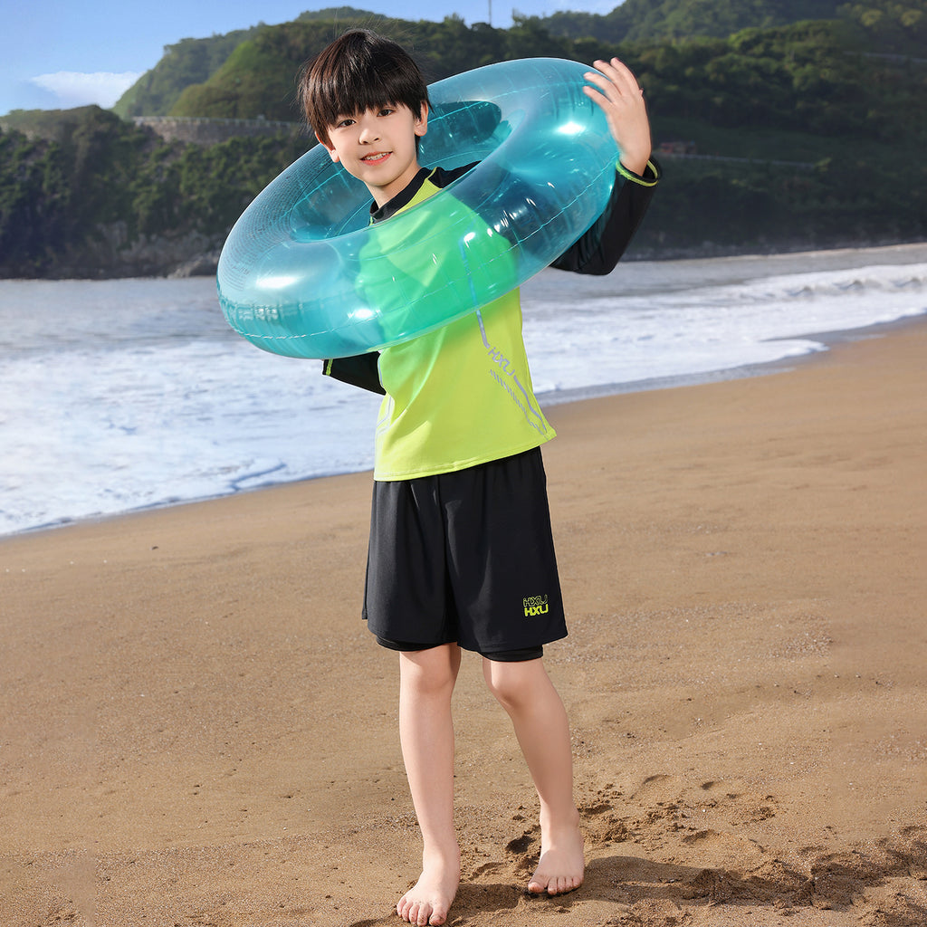 Antibacterial chlorine-resistant quick-drying sunscreen boys swimwear