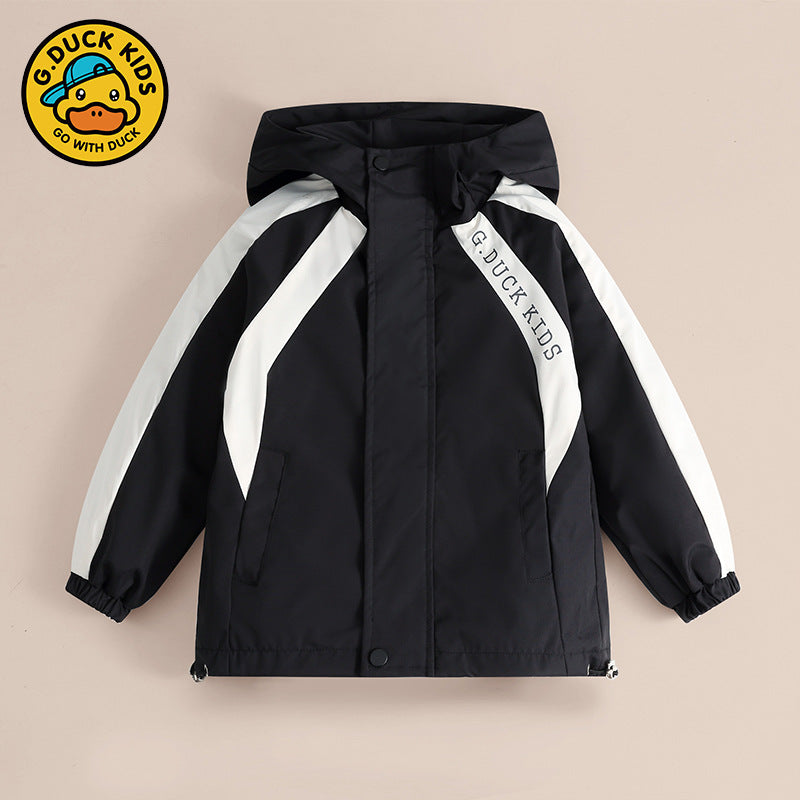 Gduck Unisex Kids' Windbreaker 3-8Y | Waterproof Windproof Fleece Liner | Spring Autumn Winter Outdoor Camping Jacket