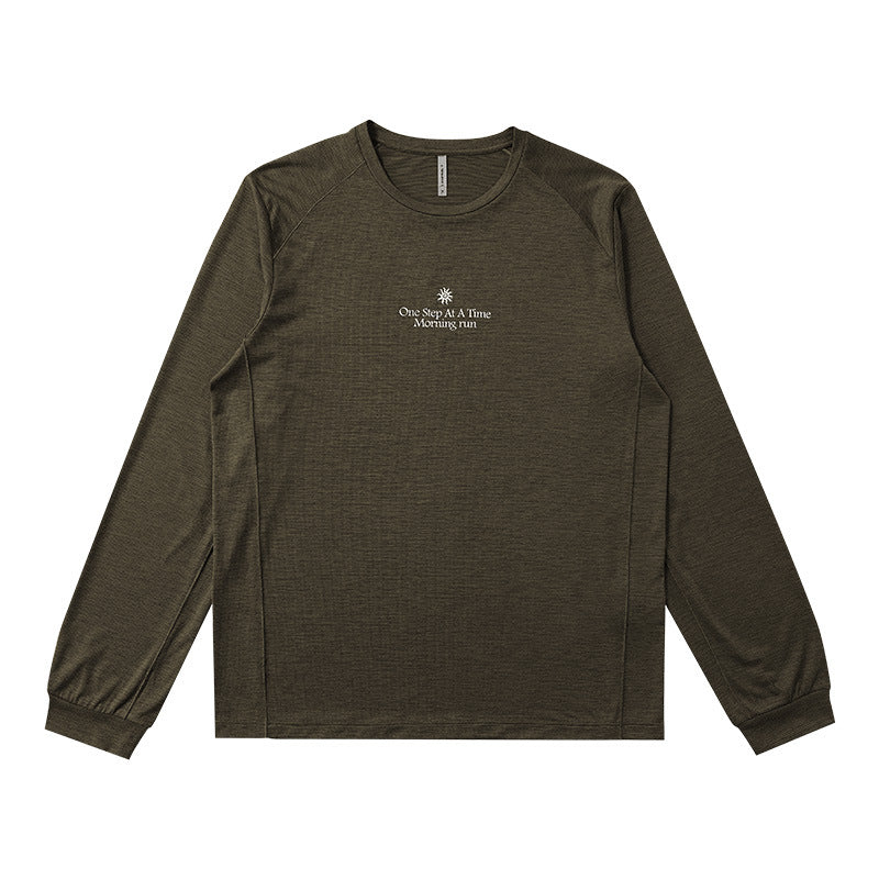 Telestar Sports Quick Dry Graphic Long Sleeve T-Shirt, Outdoor Sports Casual Athletic Top