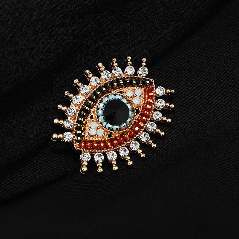 Evil Eye Brooch Sweater Cardigan Accessories