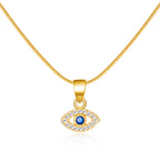 Diamond-encrusted Evil Eye Pendant Necklace