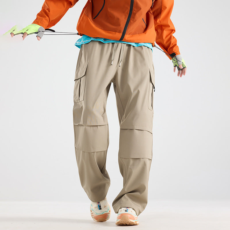 Unisex Windproof Waterproof Scratch‑Resistant Straight‑Leg Outdoor Cargo Pants