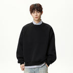 Men's loose crew neck sweater casual autumn new large size sweater