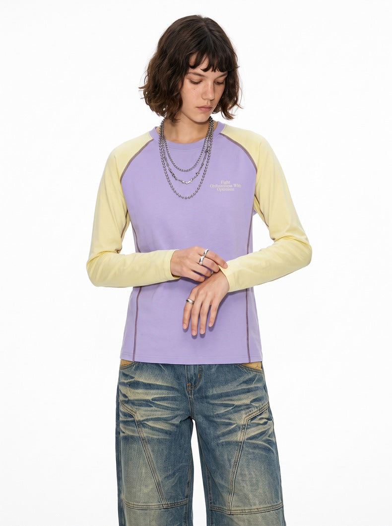 Women's printed T-shirt pure cotton, contrasting color Hasselblad
