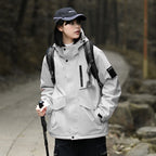 Mountain windproof and waterproof jacket men's and women's large size jacket new outdoor couple mountaineering suit men's single punch jacket