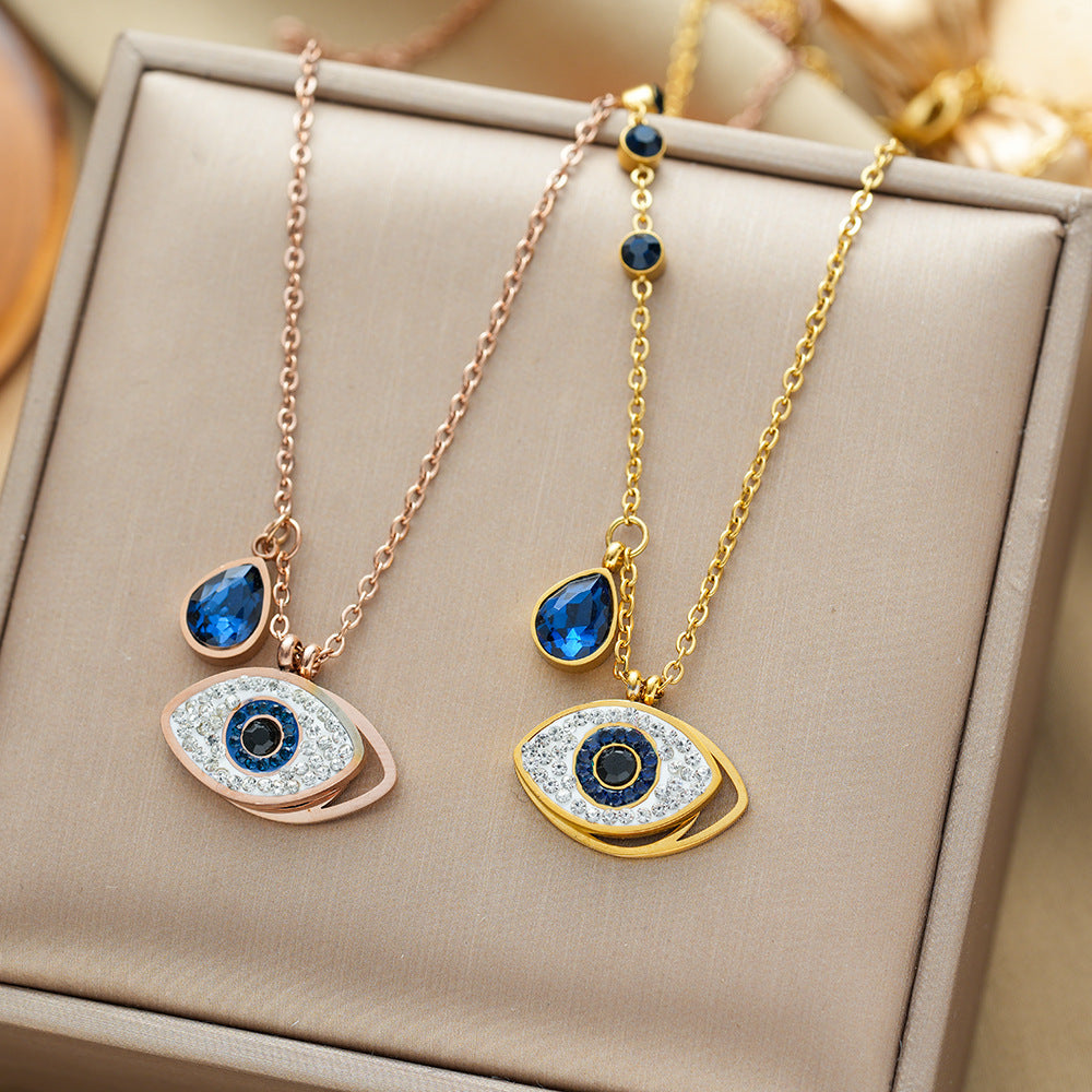 Evil Eye Titanium Steel Necklace - Colorfast