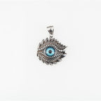 Titanium Steel & Diamond-Inlaid Evil Eye Pendant Hip-Hop Necklace